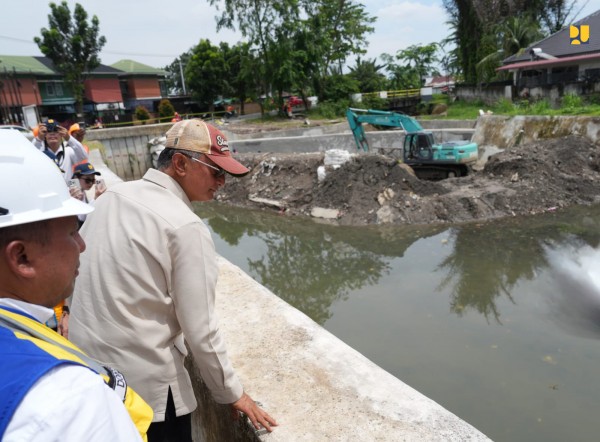 Progres Floodway Sikambing–Belawan capai 98 persen. Kementerian PU kebut proyek pengendali banjir Medan–Belawan agar rampung akhir 2025. foto: Humas PU